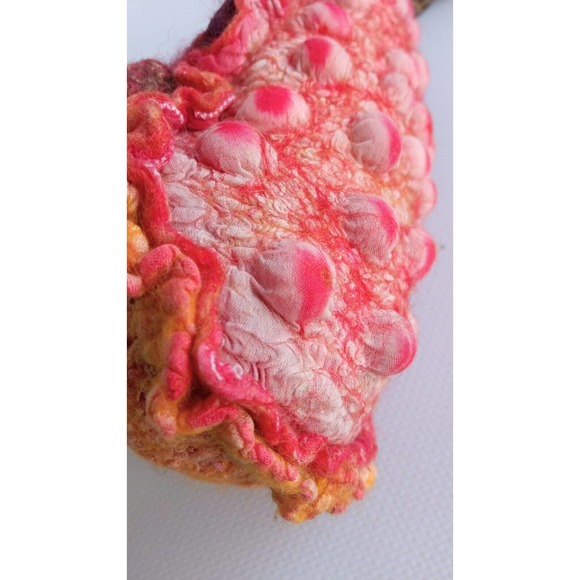 Unique OOAK Toy Alien Orange Snail SemiLy Lapatamelly Galaxy Handmade Silk Wool - Picture 8 of 15